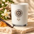 Mahonie Amber and Vanilla Candle, closer view of its original materials and surface details.