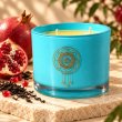 Mahonie Black Tea & Pomegranate Candle, closer view of its original materials and surface details.