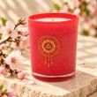 Mahonie Cherry Blossom Candle, closer view of its original materials and surface details.