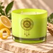 Mahonie Citrus Wood Candle, closer view of its original materials and surface details.