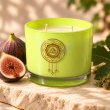 Mahonie Fig & Moss Candle, closer view of its original materials and surface details.