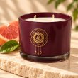 Mahonie Grape Fruit Candle, closer view of its original materials and surface details.