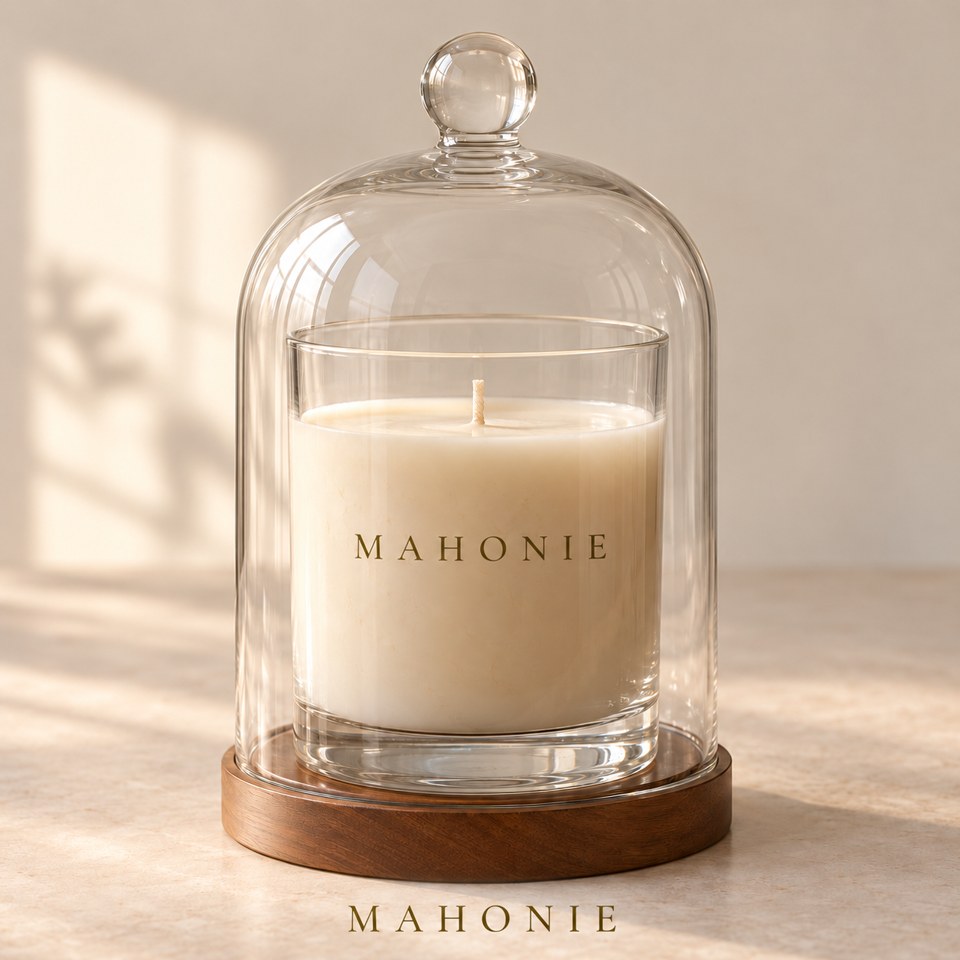 A closer view of Bell jar candle