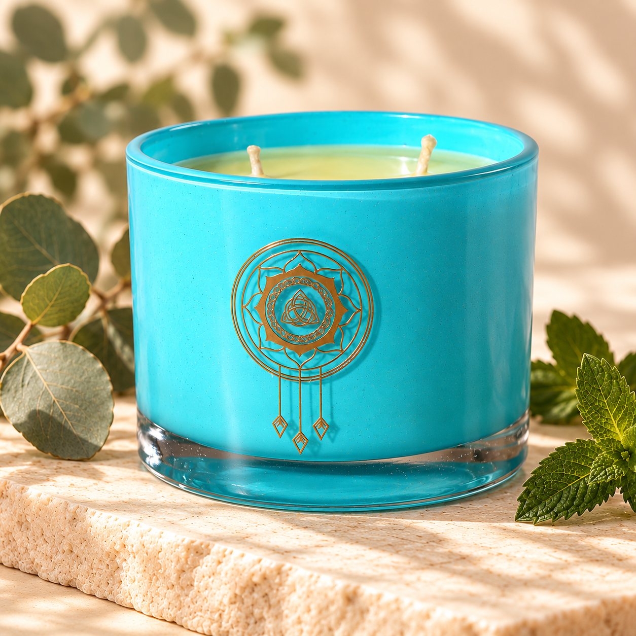 A closer view of Eucalyptus & Mint Candle