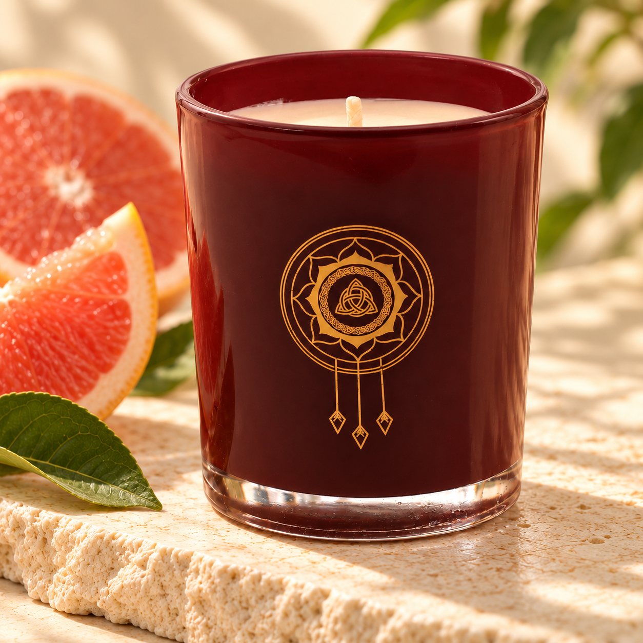 A closer view of Grape Fruit Candle