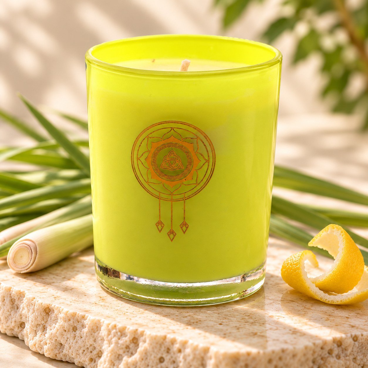 A closer view of Lemon Grass & Citruswood Candle 