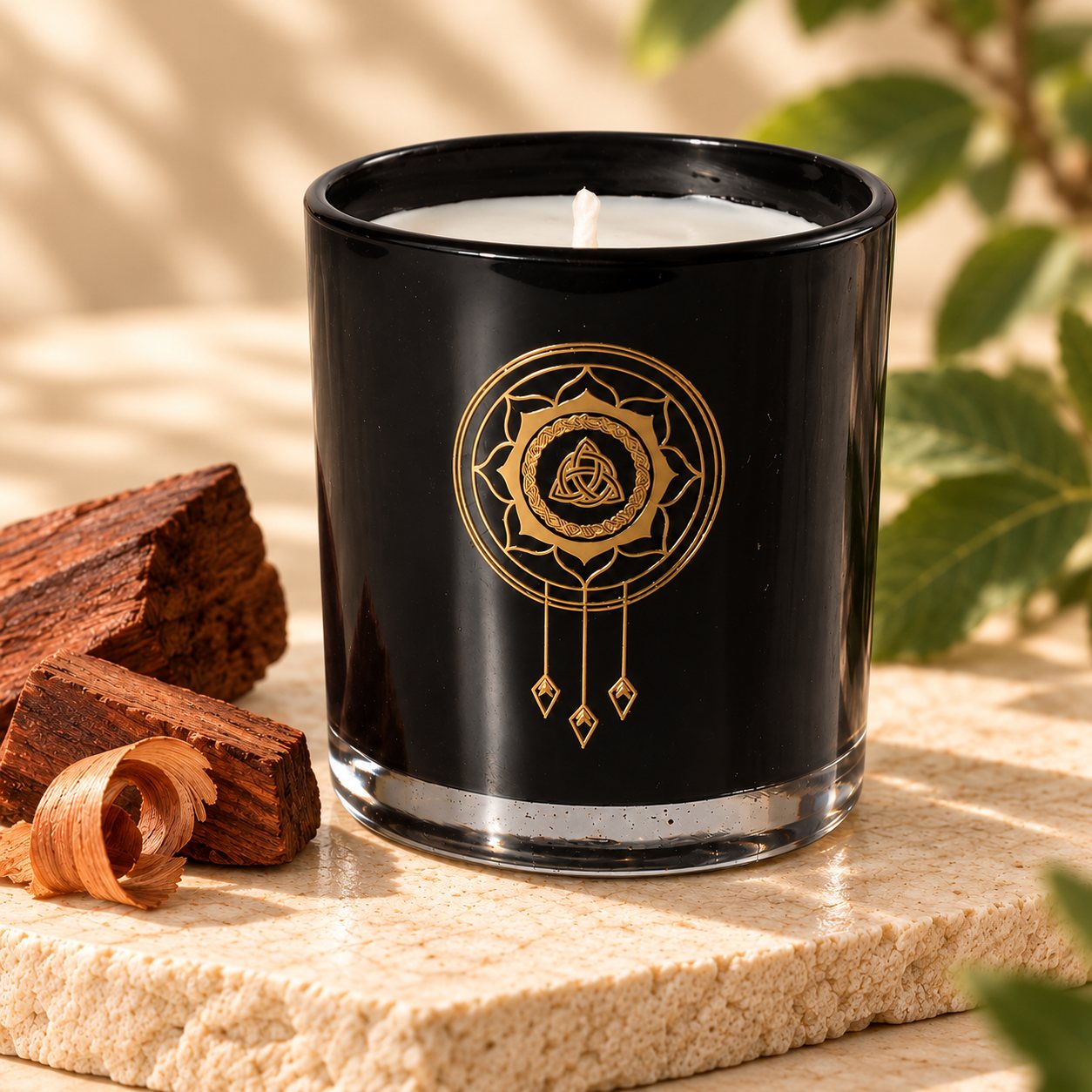 A closer view of Mahogany Scented Candle