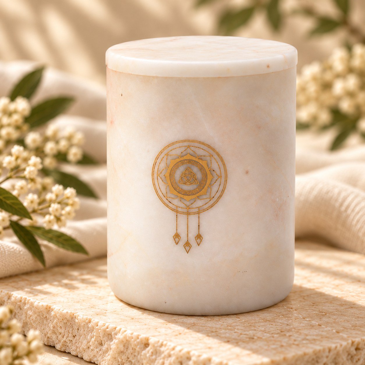 A closer view of Marbella : Regal Cashmere Candle 