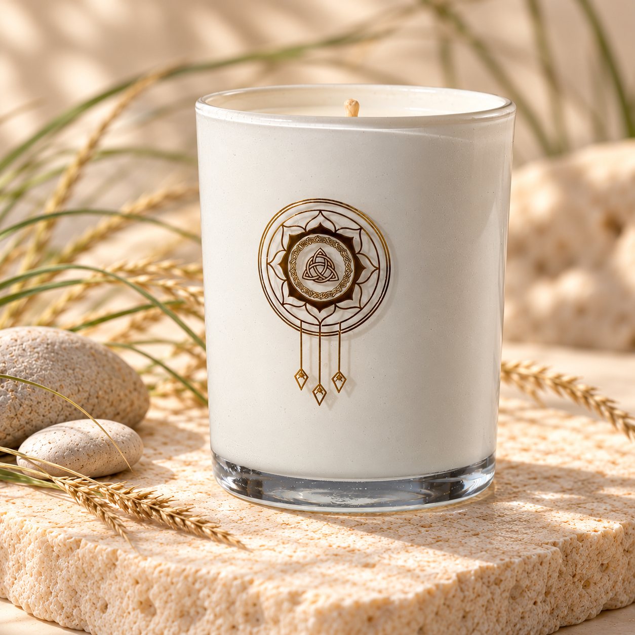 A closer view of Saltwater Sea Musk Candle