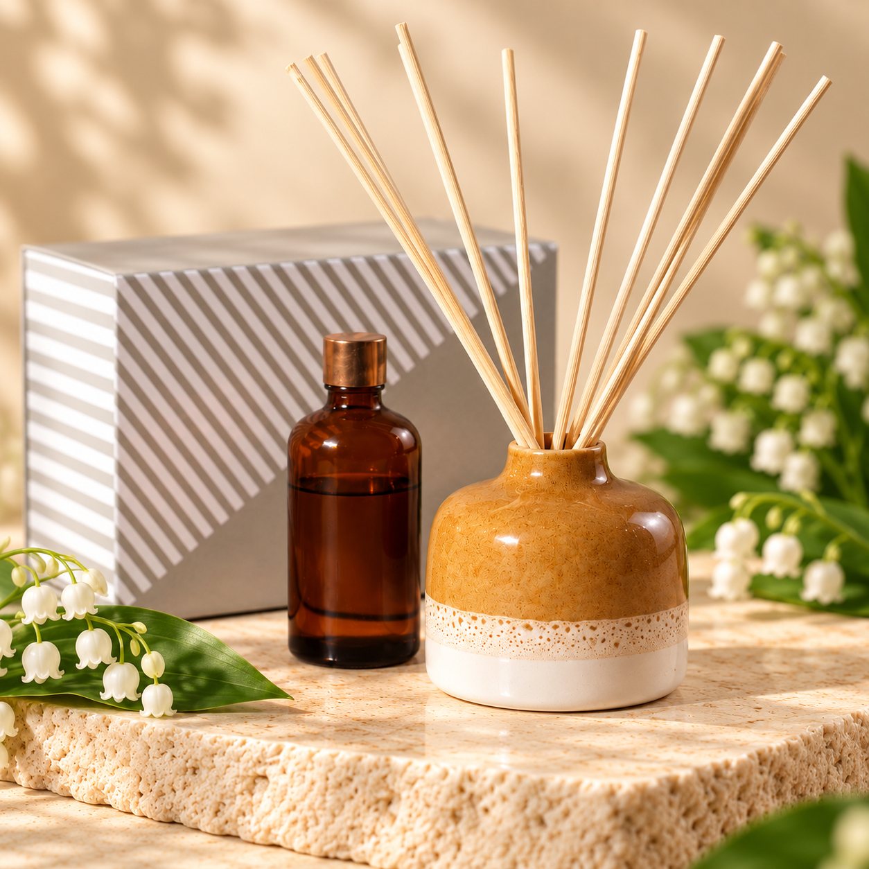 A closer view of Wabi Sabi Lily Diffuser